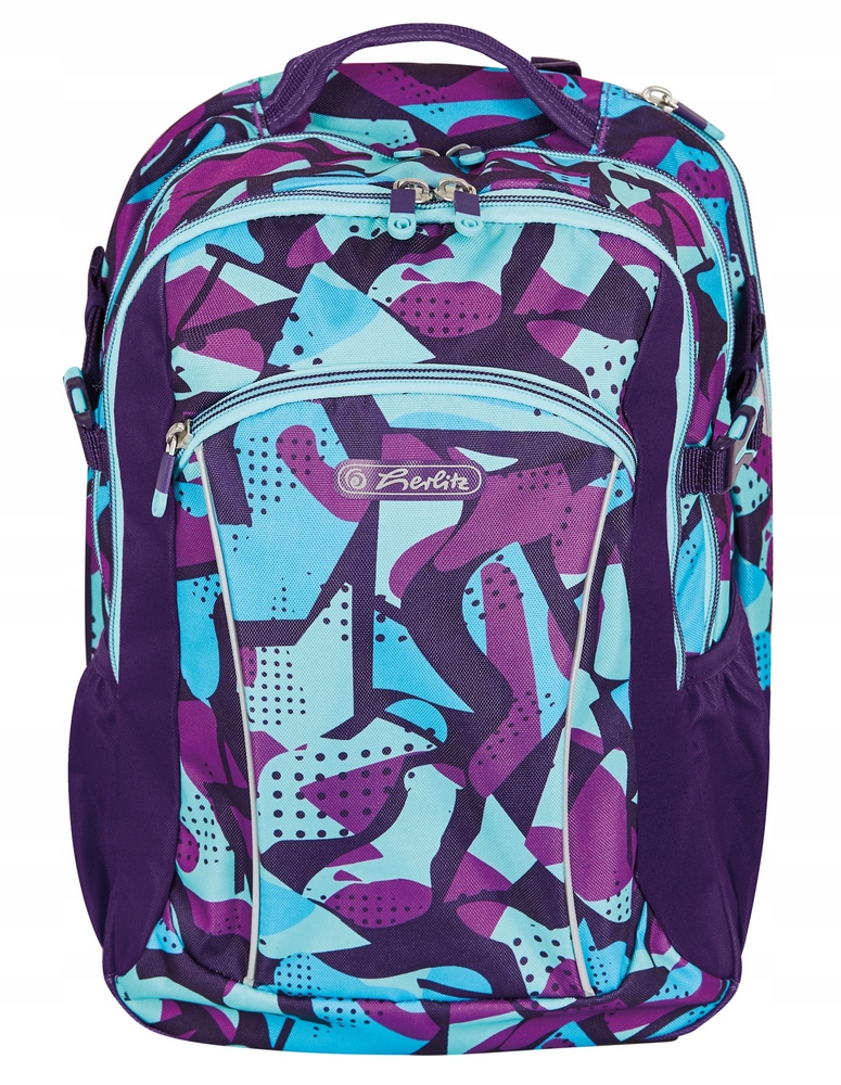 Módny školský batoh Herlitz Ultimate Camo Purple pre dievčatá